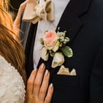 Royal Blush and Burgundy Wedding Boutonniere